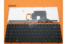 Клавиатура для ноутбука HP Pavilion dv6-3000, dv6-4000 series, rus, black, с фреймом, с подсветкой