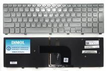 Оригинальная клавиатура для ноутбука Dell Inspiron 17-7000, 17-7737 series, rus, silver, подсветка
