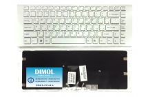 Оригинальная клавиатура для ноутбука Sony Vaio VPC-EA series, white, ru, без рамки