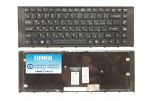 Оригинальная клавиатура для ноутбука Sony Vaio VPC-EA series, frame, rus, black