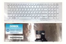 Оригинальная клавиатура для ноутбука Sony Vaio VPC-EJ series, ru, white, с рамкой