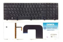Оригинальная клавиатура для ноутбука Dell Vostro 3700 rus, black, подсветка