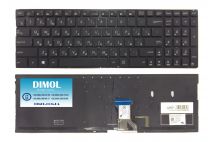 Оригинальная клавиатура для ноутбука Asus Q551, Q551l, Q551ln series, ru, black, с подсветкой
