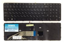 Оригинальная клавиатура для ноутбука HP ProBook 650 G2, 655 G2 series, ru, black, with point 