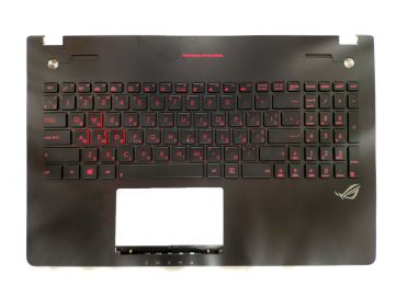 Оригинальная клавиатура для ноутбука Asus ROG G56 series, uk, black, подсветка