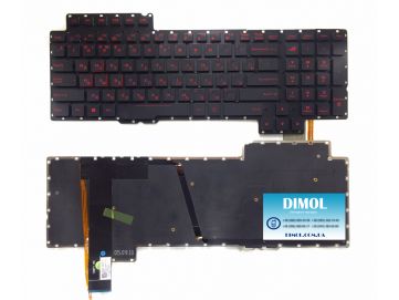 Оригинальная клавиатура для ноутбука Asus ROG G752, G752VT, G752VY series, rus, black, подсветка