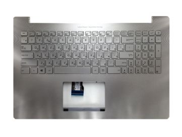 Оригинальная клавиатура для ноутбука Asus N501, N501J, N501JW, N501V, N501VW series, ru, silver, подсветка