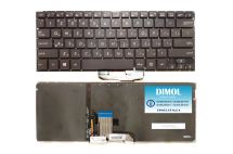 Оригинальная клавиатура для ноутбука Asus U410UAK, RX310UQ, U4000UQ, RX410UAK, U310UQK, BX310UQK series, black, ru, подсветка