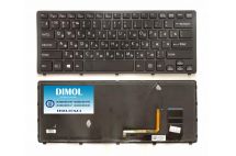Оригинальная клавиатура для ноутбука Sony Vaio Fit SVF14N series, black, ru, подсветка
