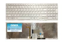 Оригинальная клавиатура для ноутбука Sony E15, E17, SVE15, SVE17 series, rus, white, подсветка