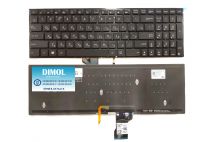 Оригинальная клавиатура для ноутбука Asus N501, N501J, N501JW, N501V, N501VW series, ru, black, белая подсветка