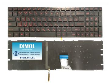  Оригинальная клавиатура для ноутбука Asus GL502, GL502V, GL502VT, GL502VS, GL502VM, GL502VY series, ru, black, подсветка