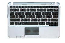 Оригинальная клавиатура для Samsung NF310, NF210 series, ru, black, серебристая передняя панель