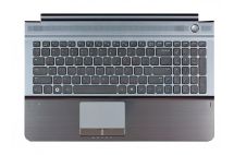 Оригинальная клавиатура для ноутбука Samsung RC510, RC520 black, ru, серая передняя панель