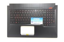 Оригинальная клавиатура для ноутбука Asus FX503, FX503V, FX503VD, FX503VM series, black, ru, подсветка, черная передняя панель