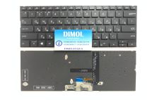 Оригинальная клавиатура для Asus ZenBook 14 UM433DA, UM433D, UX433FA, UX433FN series, ru, black, подсветка