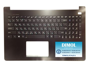 Оригинальная клавиатура для ноутбука Asus X502, X553, X555, S500, TP550 series, ru, black, передняя панель