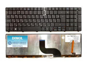 Оригинальная клавиатура для ноутбука Acer Aspire 5236, 5242, 5250, 5253, 5336, 5536, 5538, 5542, 5551, 5552, 5553, 5560, 5625, 5733, 5736, 5738, 5739, 5740, 5741, 5742, 5750 series, ru, black, подсветка