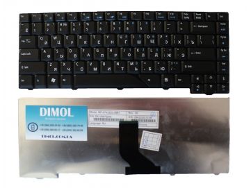Оригинальная клавиатура для ноутбука ACER Aspire 4210, 4310, 4430, 4510, 4710, 4910, 5220, 5310, 5530, 5700, 5900, 6920, 6935 rus, black