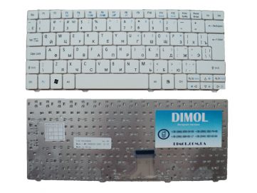 Клавиатура для ноутбука Acer Aspire 1420, 1810, 1820, One 715, 721, 722, 751, 752, 753, Ferrari One 200, rus, white