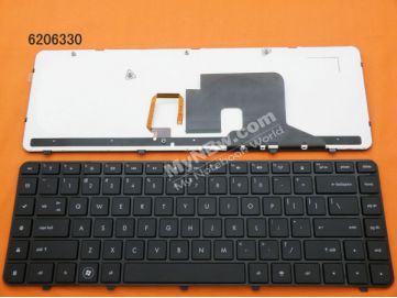 Клавиатура для ноутбука HP Pavilion dv6-3000, dv6-4000 series, rus, black, с фреймом, с подсветкой