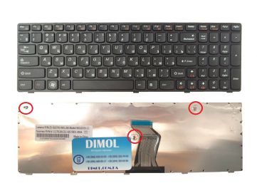 Клавиатура для ноутбука Lenovo IdeaPad B570, B575, G570, G575, G770, V570, V580, Z560, Z565, Z570, Z575, Y570 black