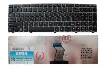 Клавиатура для ноутбука Lenovo IdeaPad Y570 black (gray frame) RU Original