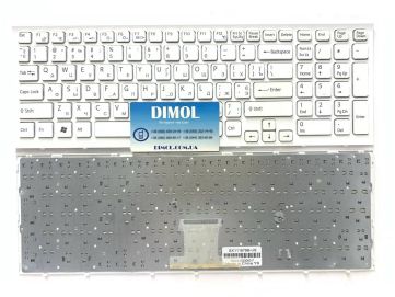 Оригинальная клавиатура для ноутбука Sony Vaio VPC-EB series, ru, white