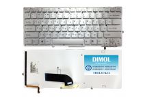 Оригинальная клавиатура для ноутбука Sony Vaio VPC-SD, VPC-SB, VPC-SA series, silver, ru, подсветка