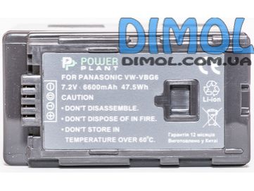 Аккумулятор  PANASONIC VW-VBG6