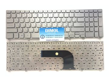 Клавиатура для ноутбука Dell Inspiron 17-7000, 17-7737 series, rus, silver, подсветка