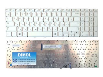 Оригинальная клавиатура для Samsung NP270, NP300E5V, NP350, NP355, NP550, rus, white, без фрейма