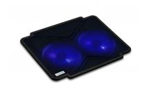 Охлаждающая подставка для ноутбука CoolCold K17-1, (черный, черный/синий)