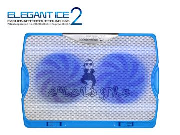 Охлаждающая подставка для ноутбука CoolCold K22 (белый/фиолетовый, белый/синий)