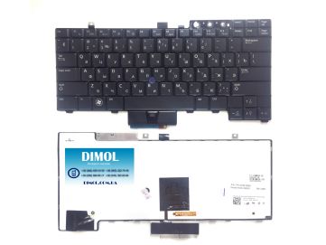 Оригинальная клавиатура для Dell Latitude E5400, E5410, E5500, E5510 series, black, backlit, TrackPoint, ru