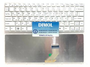 Оригинальная клавиатура для ноутбука Sony Vaio SVE11 series, white, white frame