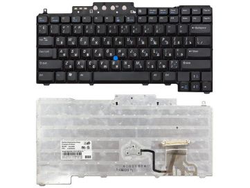 Оригинальная клавиатура для ноутбука Dell Latitude D620, D630, D631, D820, D830 series, black, ru