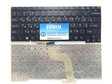Оригинальная клавиатура для ноутбука Sony Vaio T13, SVT13, SVT14, T14 series, rus, black