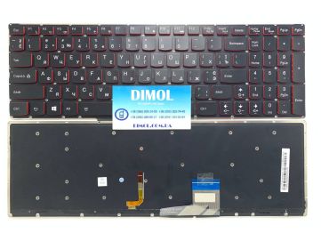 Оригинальная клавиатура для ноутбука Lenovo Y50-70, Y50-80 rus, black