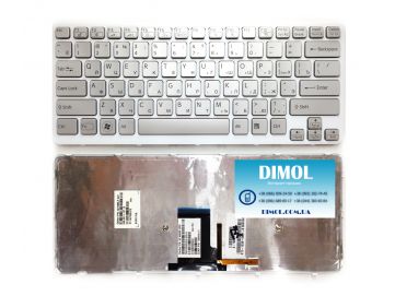 Оригинальная клавиатура для ноутбука Sony Vaio VPC-CA series, ru, silver, подсветка