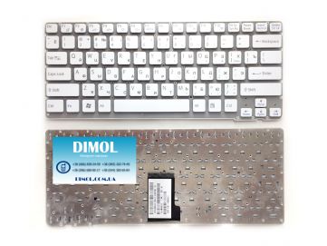 Оригинальная клавиатура для ноутбука Sony Vaio VPC-CA series, ru, white, без рамки