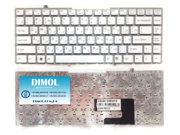 Оригинальная клавиатура для ноутбука Sony Vaio VGN-FW series, white, ru