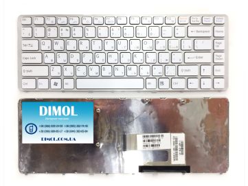 Оригинальная клавиатура для ноутбука Sony Vaio VGN-NW series, white, ru