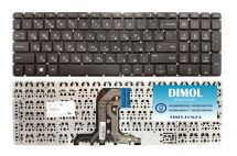 Оригинальная клавиатура для ноутбука HP Pavilion 250 G4, 250 G5, 255 G4, 15-AC series, rus, black, без рамки