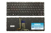 Оригинальная клавиатура для Lenovo IdeaPad Y40-70, Y40-80 series, rus, black, backlit 