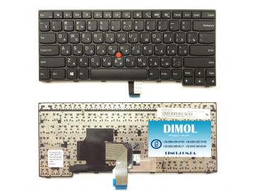 Оригинальная клавиатура для ноутбука Lenovo Thinkpad E450, E455, E450C, T450, W450 black, ru