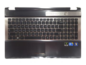 Оригинальная клавиатура для ноутбука Samsung RF510, RF511, Q530 rus, black, фронтальная панель