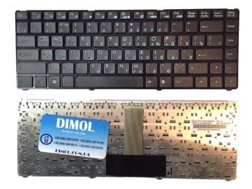 Клавиатура для ноутбука ASUS U20, UL20, Eee PC 1201, rus, black