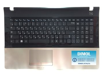 Оригинальная клавиатура для ноутбука Samsung NP300E7A, NP300E7Z, NP305E7A series, black, ru, передняя панель
