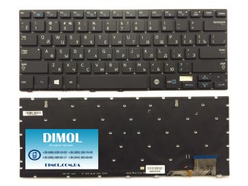 Оригинальная клавиатура для Samsung 730U4, 740U3E, NP730U3E, NP730U4, NP740U3E, 730U3E series, rus, black, backlit
